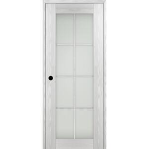 32 in. x 80 in. Vona Right-Hand 8-Lite Frosted Glass Ribeira Ash Wood Composite Single Prehung Interior Door