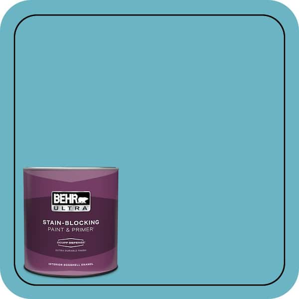 BEHR ULTRA 1 qt. #530D-5 Riverside Blue Extra Durable Eggshell Enamel Interior Paint & Primer