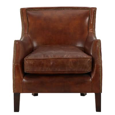 Njord Vintage Light Brown Leather Vintage Club Chair