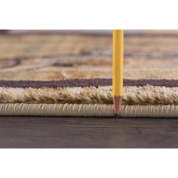 Nature Lodge Beige 5 ft. x 8 ft. Indoor Area Rug