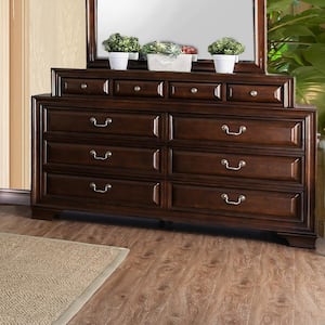 Liam Brown Cherry 10-Drawer 66.75 in. Dresser