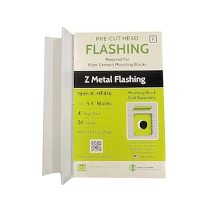 HF416 1 in. x 5-1/2 in. x 0.33 ft. Fiber Cement Z Steel Trim Metal Head Flashing - Primed