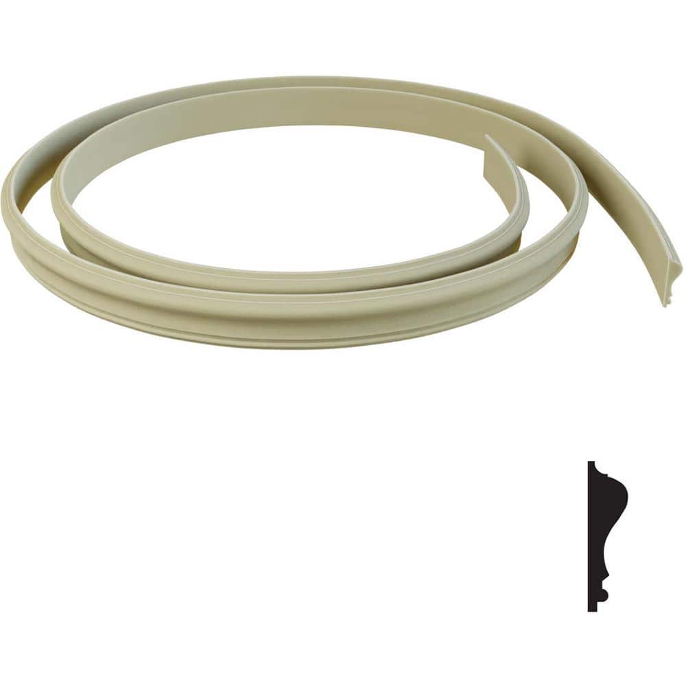 Beige Resin Flexible Baseboard Moulding 144" Length