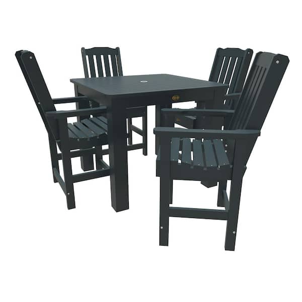 Unbranded Springville 5-Pieces Square Recycled Plastic Outdoor Counter Dining Set