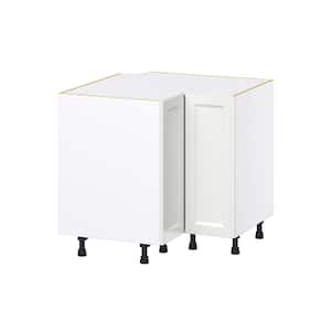 Alton Painted White Recessed Assembled Premium LS Corner Base Kitchen Cabinet (36 in. W x 34.5 in. H x 24 in. D)