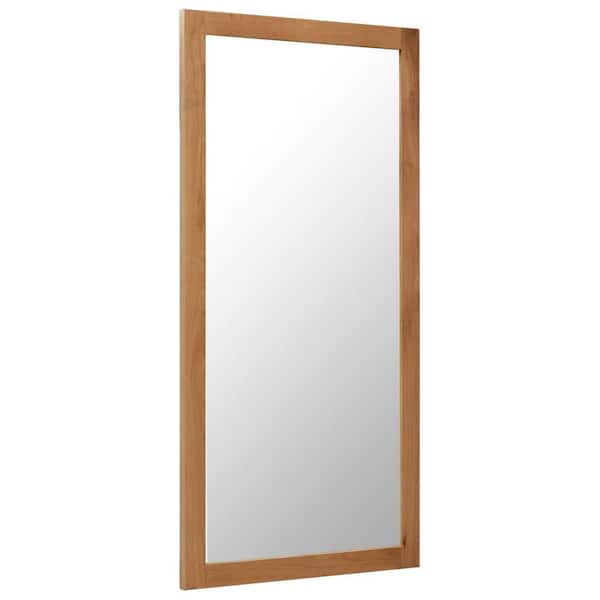 Unbranded 23.6 in. W x 47.2 in. H Rectangular Wood Framed Wall Mount Modern Decor Bathroom Vanity Mirror