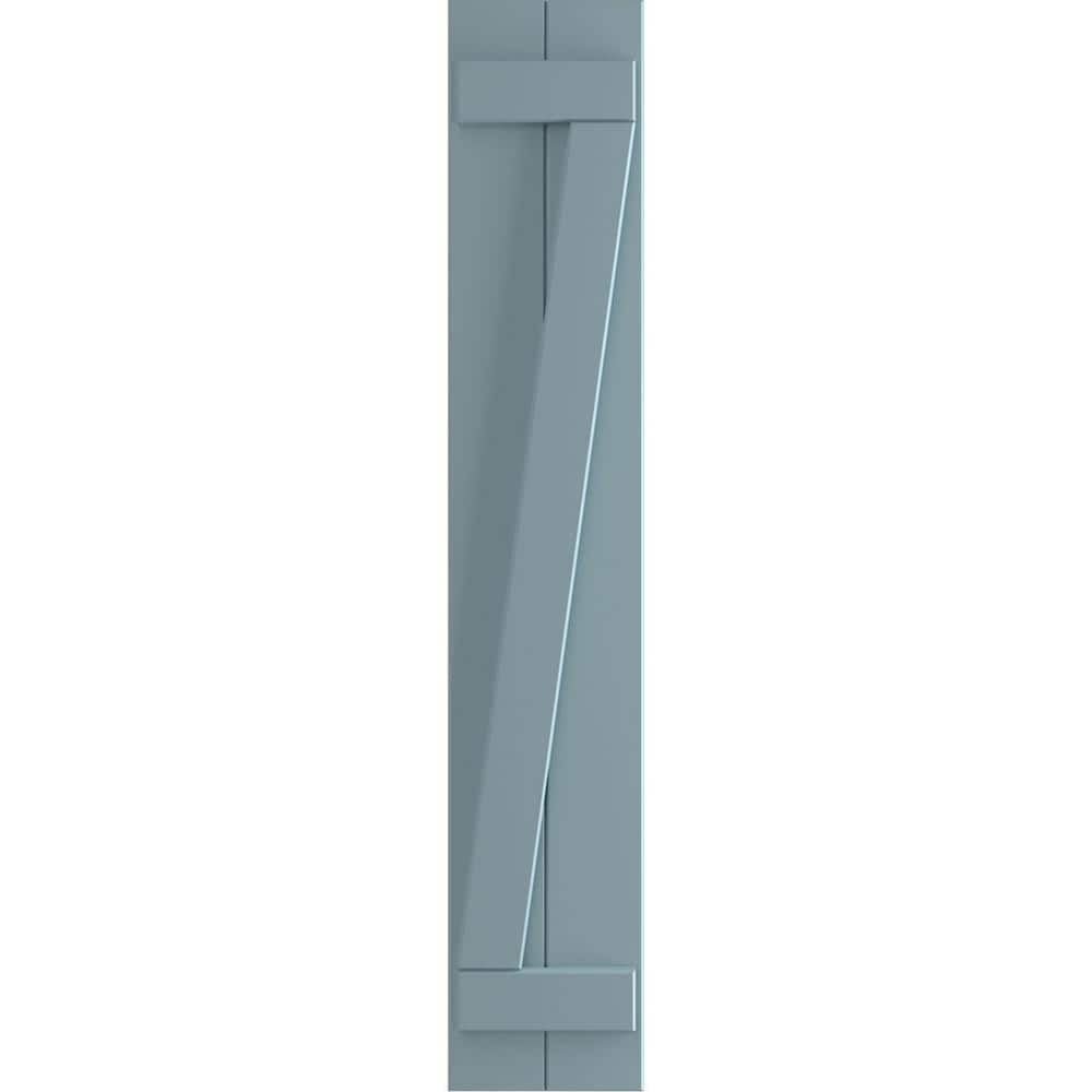 10-3/4 in. x 69 in. True Fit PVC 2-Board Joined Board and Batten Shutters with Z-Bar, Peaceful Blue (Per Pair) price history on PriceWatchPro