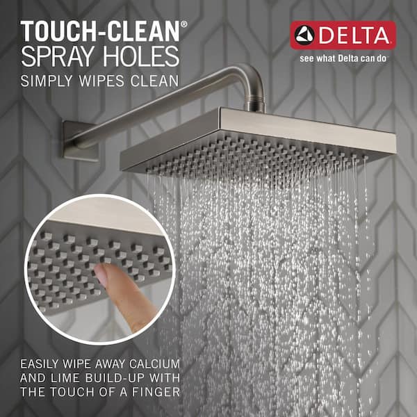 Delta 1-Spray Patterns 1.75 GPM 8 in. Wall Mount Fixed Shower Head