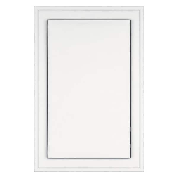 Builders Edge 8.125 in. x 12 in. #001 White Jumbo Mounting Block