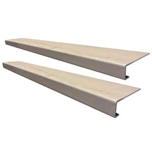 Vesinet Oak Stair Tread Molding Square Model - Exact Match for Life Proof Vinyl Floors, 2 Pieces per Box, 46 in. Long