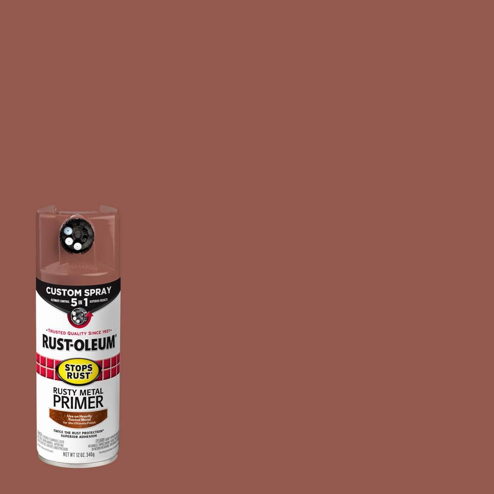 Rust-Oleum Stops Rust 12 oz. Custom Spray 5-in-1 Flat Rusty Metal ...