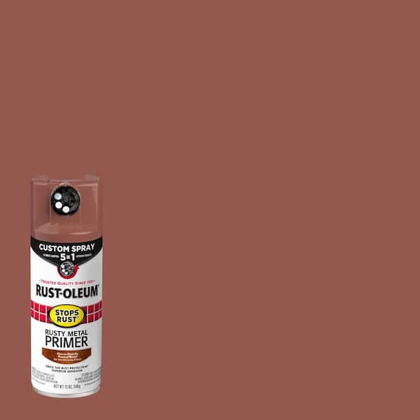 Rust-Oleum Stops Rust 12 oz. Custom Spray 5-in-1 Flat Rusty Metal Primer Aerosol Spray (Case of 6)