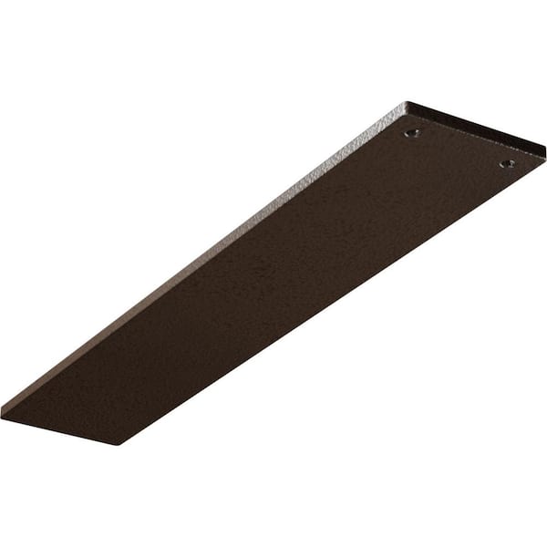 Ekena Millwork 3 in. x 0.25 in. x 16 in. Steel Hammered Brown Logan Bracket