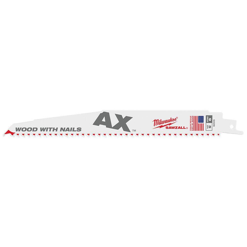 9 in. 5 TPI AX Nail-Embedded Wood Cutting SAWZALL Reciprocating Saw Blade Set (10-Pack) + NITRUS AX price history on PriceWatchPro