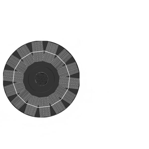 2. 5-Watt Solar Bird Bath Fountains Pump Floating with 6 Nozzles and Fixer for Outdoors Garden Pond Pool Black