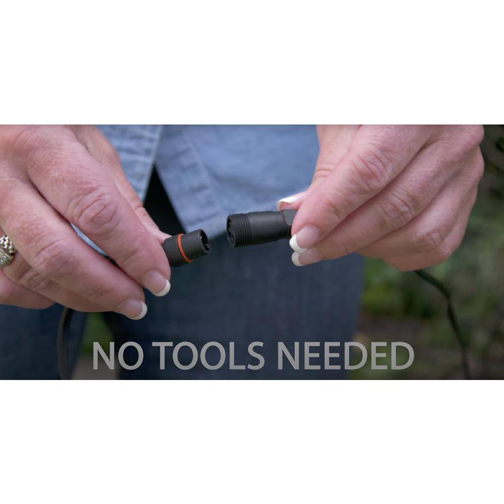 Plug-N-Go Black Aluminum LED Pathway Light with Dusk-to-Dawn Sensor