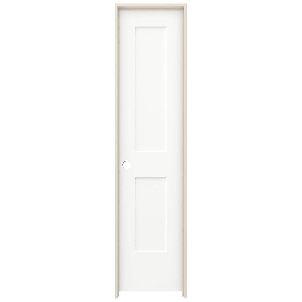 JELD-WEN 20 in. x 80 in. Monroe White Painted Right-Hand Smooth Solid Core  Molded Composite MDF Single Prehung Interior Door THDJW137000828 - The Home  ...