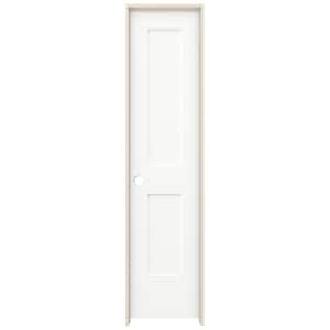20 in. x 80 in. Monroe White Painted Right-Hand Smooth Solid Core Molded Composite MDF Single Prehung Interior Door