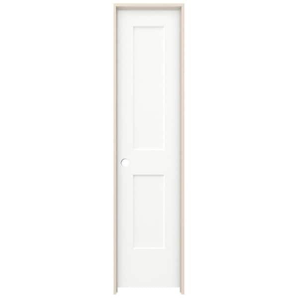 JELD-WEN 20 in. x 80 in. Monroe White Painted Right-Hand Smooth Solid Core Molded Composite MDF Single Prehung Interior Door
