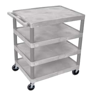 BC 32 in. Plastic Utility Cart Gray