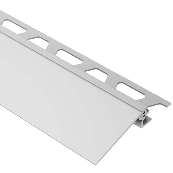 Schluter Reno-V Satin Anodized Aluminum 5/16 in. x 8 ft. 2-1/2 in. Metal Reducer Tile Edging Trim