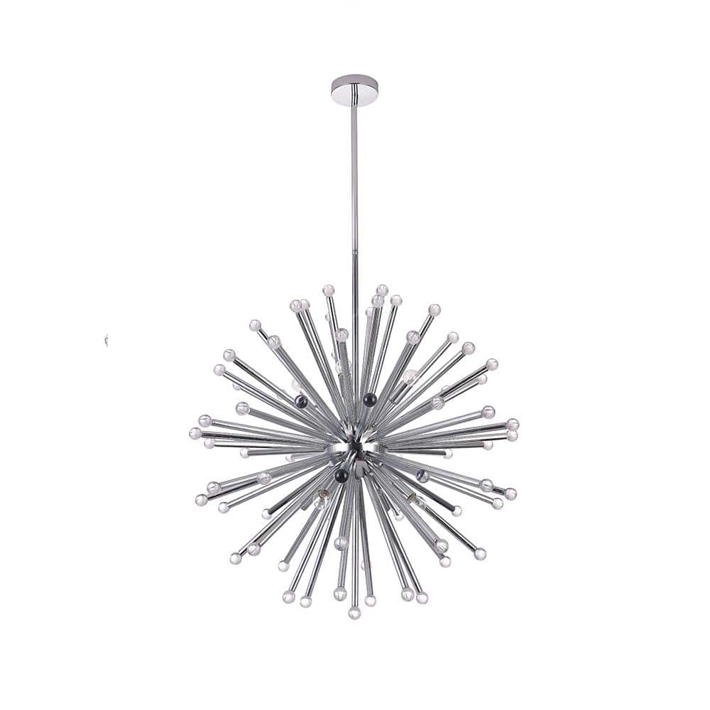 Sea Orchin II 8-Light Chrome Starburst Chandelier