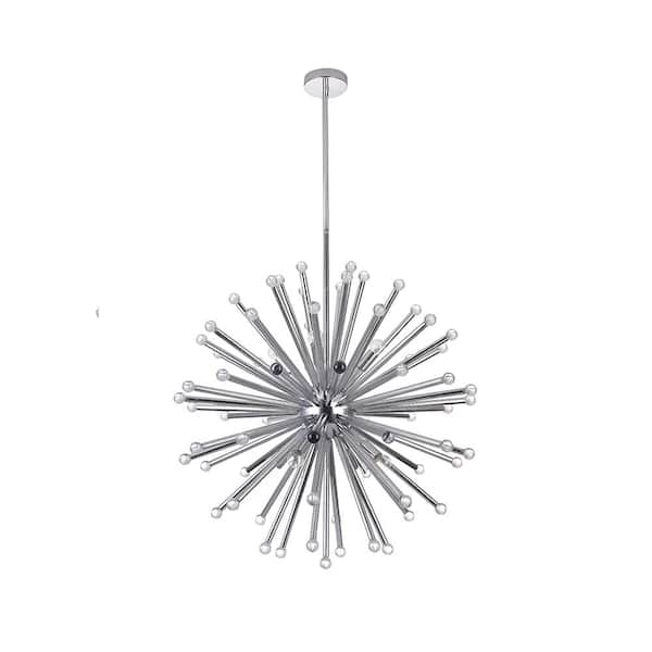 Unbranded Sea Orchin II 8-Light Chrome Starburst Chandelier