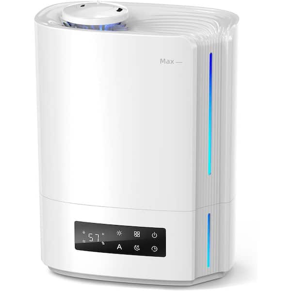 1.6 Gal. Ultrasonic Top Fill Cool Mist Humidifiers Essential Oil Diffuser with Smart Humidistat Control, Quiet in White