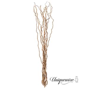 47 in. Brown Artificial Natural Decorative Leaf 47 in. Dry Branches Authentic Mulberry Sticks, Home Decoration for Vase