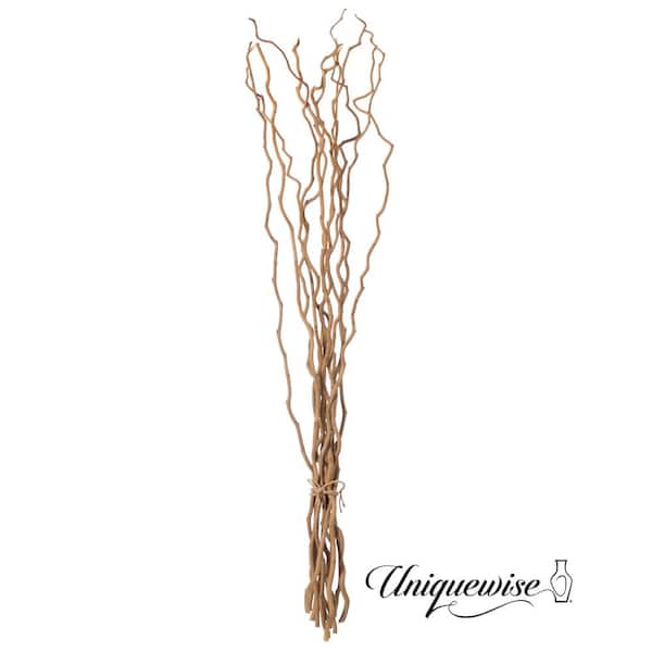 47 in. Brown Artificial Natural Decorative Leaf 47 in. Dry Branches Authentic Mulberry Sticks, Home Decoration for Vase