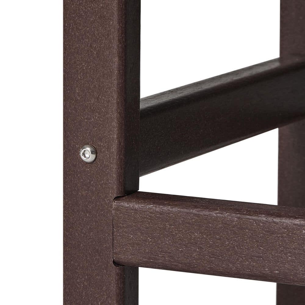 Dark Brown HDPE All-Weather Outdoor Patio Side Table