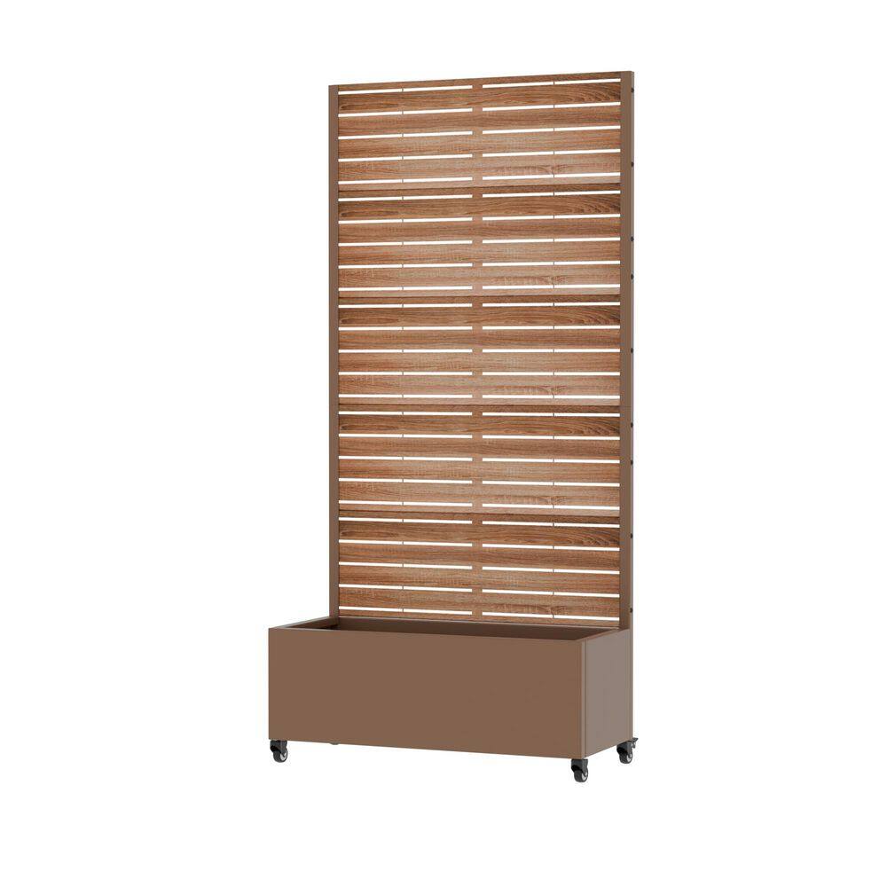 72 in. H x 35 in. W Metal Natural Rectangle Pots and Planter Raised Box with Trellis for Vine Climbing Plants price history on PriceWatchPro