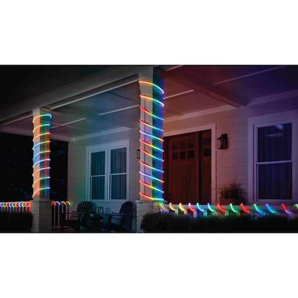Philips Hue 16.4 ft. Outdoor Color Changing Plug In Low Voltage Integrated  LED Smart Rope Light (1-Pack) 555912 - The Home Depot