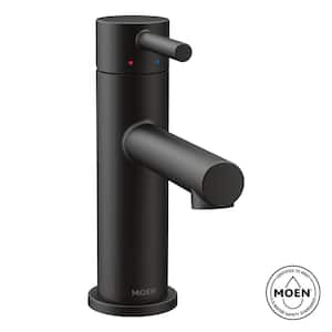 Moen 6900BL Rizon One-Handle Modern Bathroom Faucet – Matte Black, Low Arc, Includes Drain Assembly, WaterSense Certified, Limited Lifetime Warranty