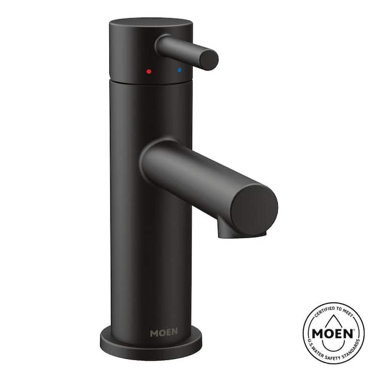 MOEN Align Single Hole Single-Handle Bathroom Faucet in Matte Black
