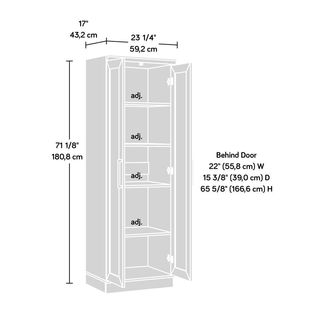 Sienna Oak Tall Engineered Wood Storage Cabinet