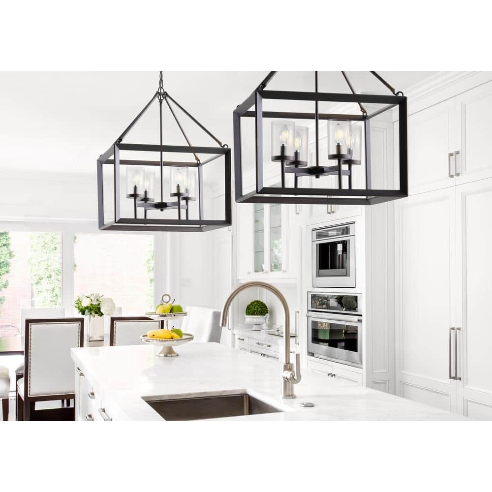 Anna Oil-Rubbed Bronze LED Lantern Pendant with Clear Glass