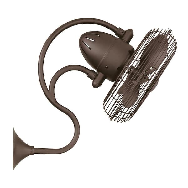 Atlas Melody 13 in. Indoor/Outdoor Textured Bronze Ceiling Fan with Wall Control