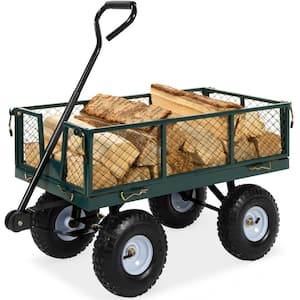 Gorilla Carts GOR1400-Com 1400-lb. Heavy-Duty Steel Utility Cart, 15  Tires, 52 x 34 Steel Bed - Walmart.com