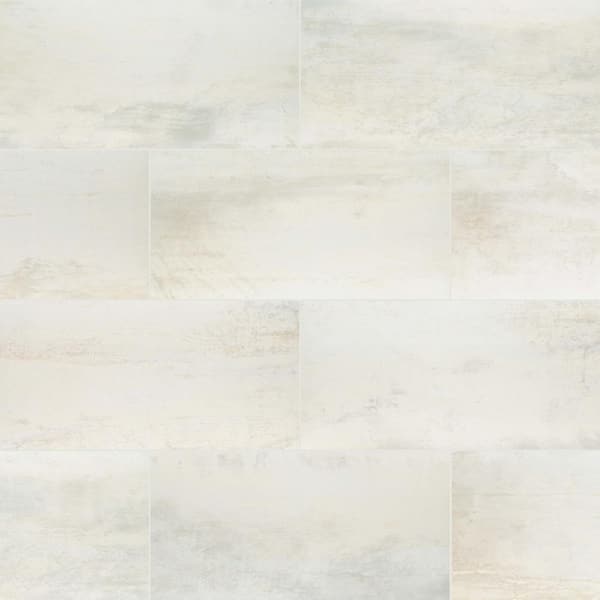 Metallic Blanche 24 in. x 48 in. Matte Porcelain Metallic Look Floor and Wall Tile (112 sq. ft./Pallet)
