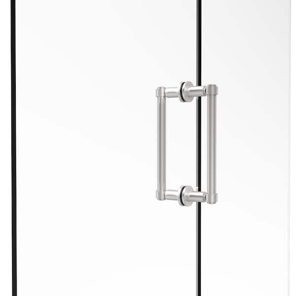 Allied Brass Contemporary 8 in. Back-to-Back Shower Door Pull in Satin Chrome
