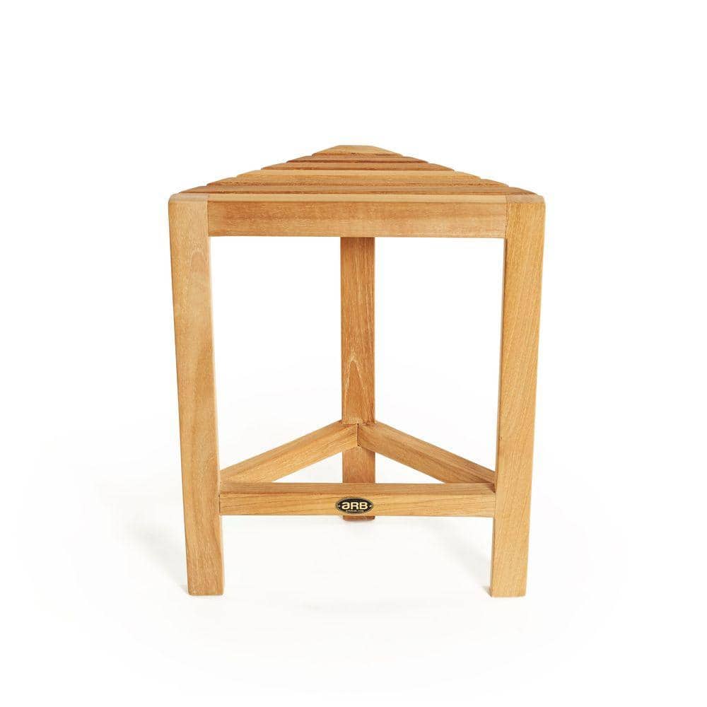 Teak Wood Brown Corner Spa Foot Rest