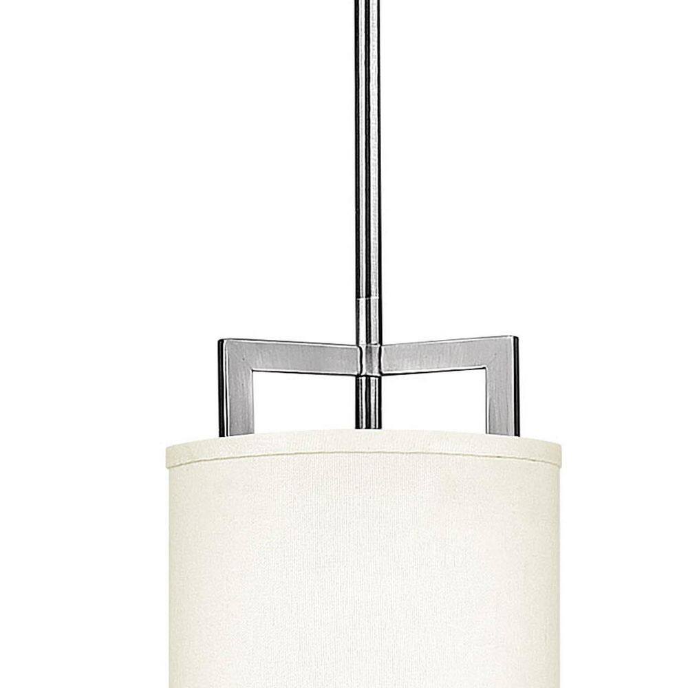 Antique Nickel Mini Drum Pendant Light with Linen Shade