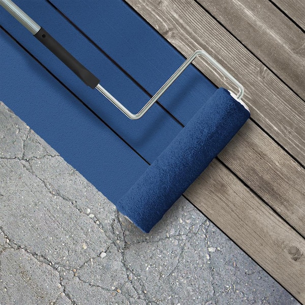 1 gal. #PPU15-03 Dark Cobalt Blue Textured Low-Lustre Enamel Interior/Exterior Porch and Patio Anti-Slip Floor Paint