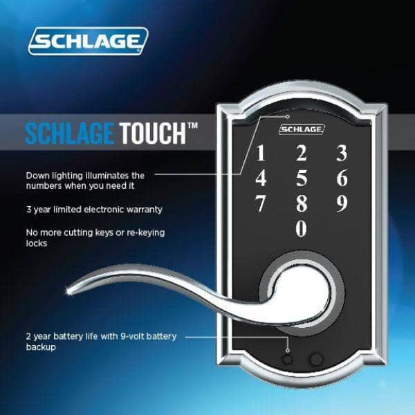 Have a question about Schlage Camelot Aged Bronze Touch Keyless 