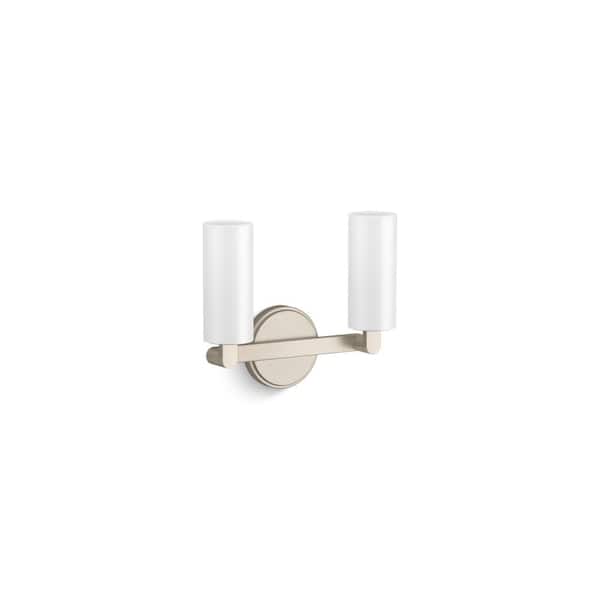 Crue 2-Light Brushed Nickel Wall Sconce