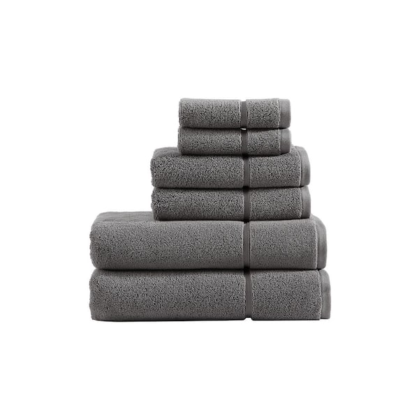 VERA WANG Modern Lux 6-Piece Gray Cotton Towel Set USHSAC1222613 - The Home  Depot