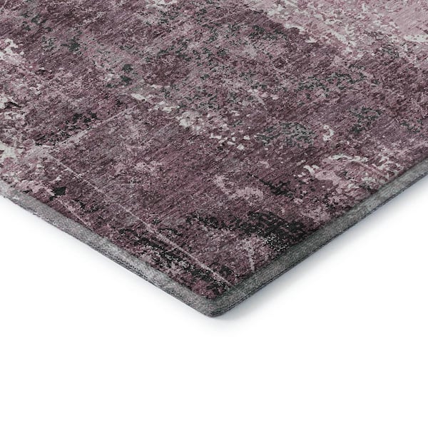 Mayfield Premium Machine Washable Abstract AMF1389 Pink 9 ft. x 12 ft. Area Rug