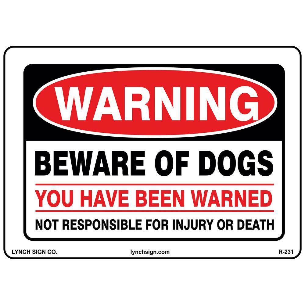 14 in. x 10 in. Warning Beware Of Dogs Sign Printed on More Durable Thicker Longer Lasting Styrene Plastic price history on PriceWatchPro