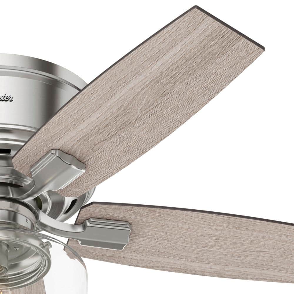 Brushed Nickel 44" Ceiling Fan with Remote and LED Light